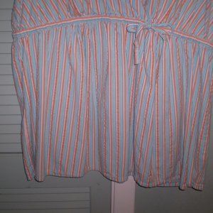 Two Hearts Maternity Sleeveless Collar Striped 2X